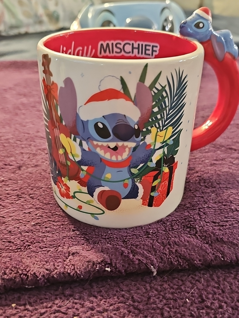 Disney Stitch White Ceramic Christmas Mug